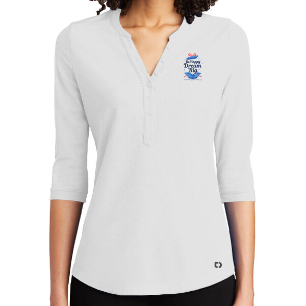 Be Happy, Dream Big - Women's Jewel Henley Thumbnail